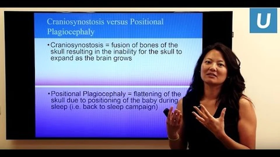 Dr. Justine Lee presenting craniosynostosis treatment options